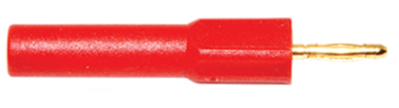 Mueller Electric Red, Male to Female Test Connector Adapter With Brass contacts and Gold Plated - Socket Size: 4mm