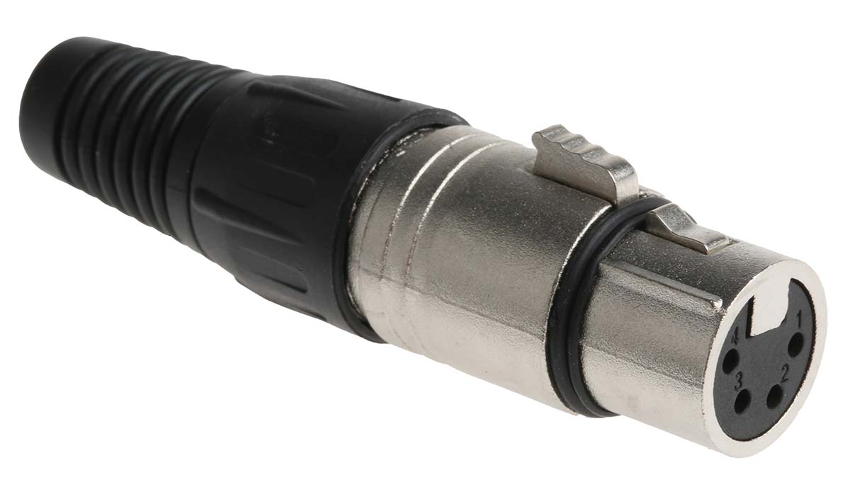 RS PRO Cable Mount XLR Connector, Female, 4 Way