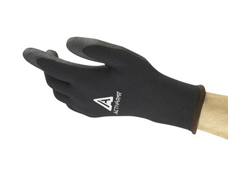 Ansell ActivArmr 97-631 Black Acrylic, Nylon Acrylic, Nylon, Polyvinyl Chloride Work Gloves, Size 9