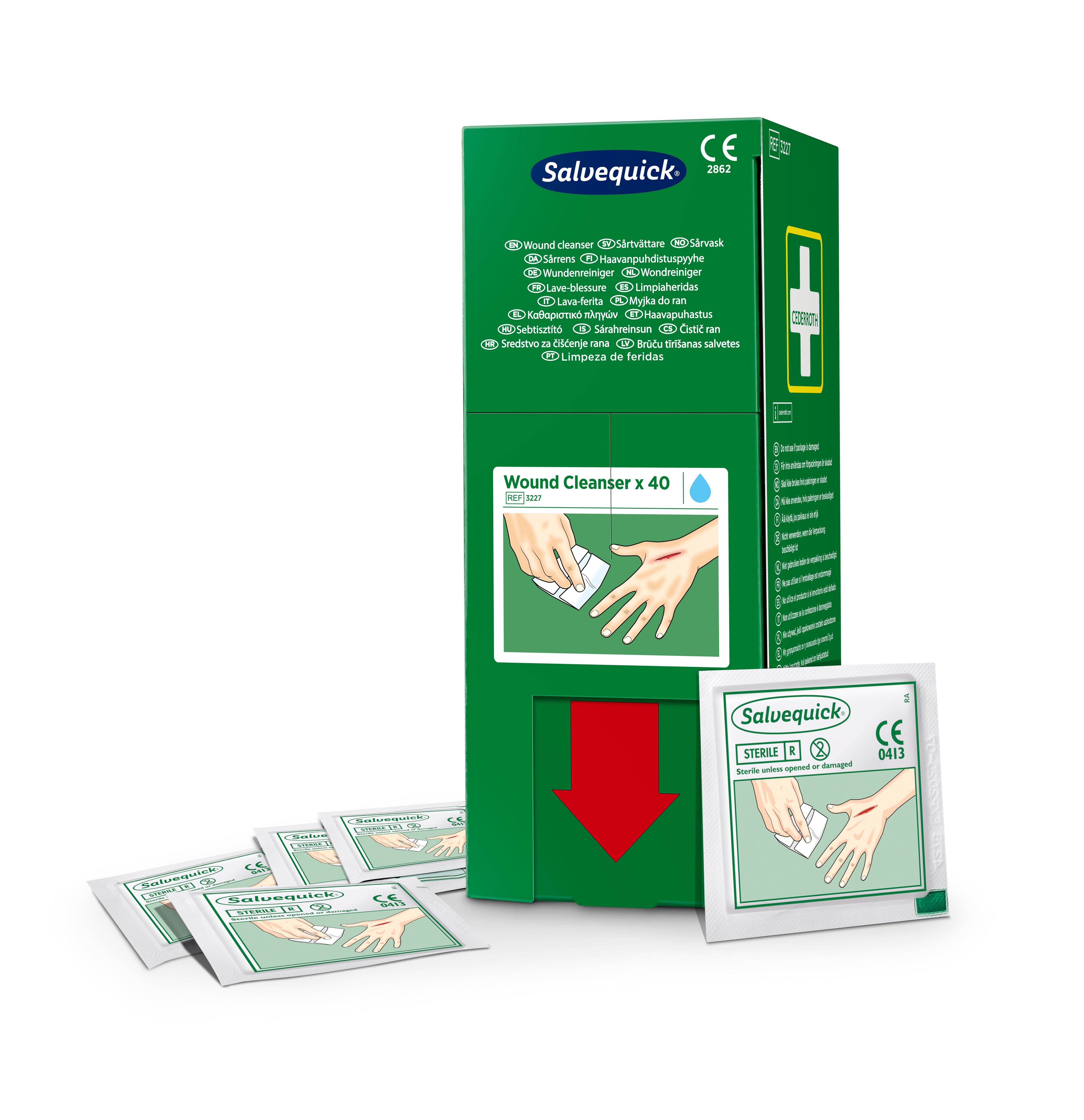 Cederroth Viscose White Wound Cleaning Wipes Cleaning Wipe, 40Each Per Package 140mm