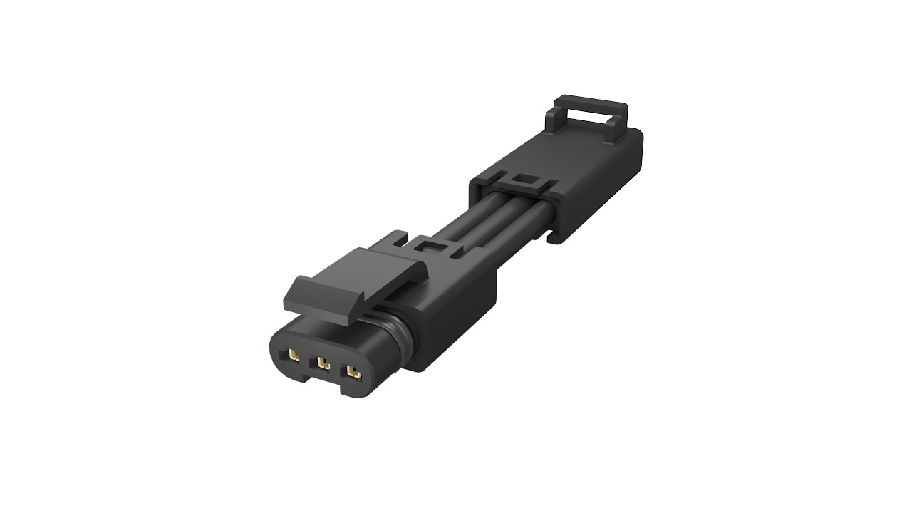 Amphenol Communications Solutions FLHM3C008 Series Straight PCB Socket, 3-Contact, 1-Row, 2.5mm Pitch, Poke-In