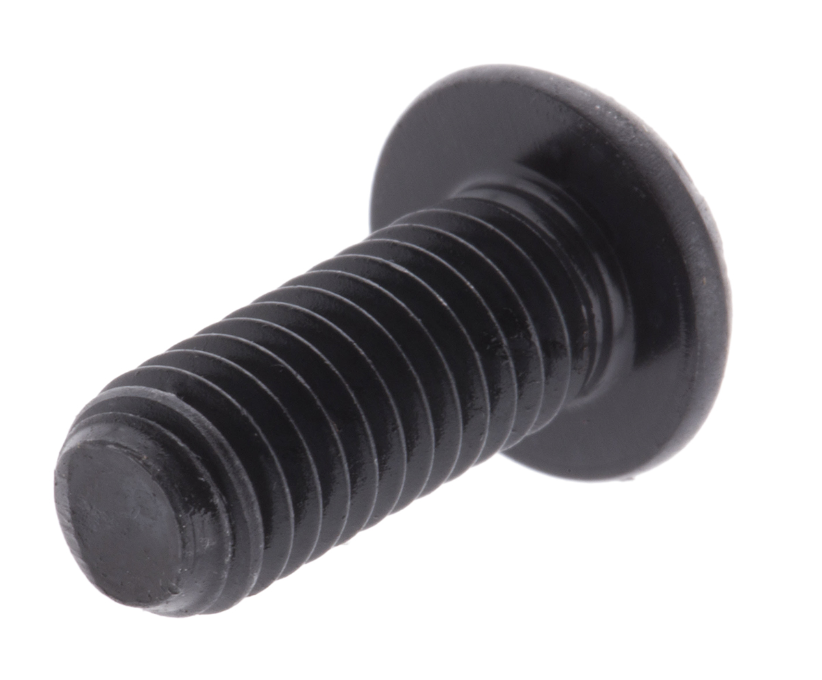 RS PRO Black, Self-Colour Steel Hex Socket Button Screw, ISO 7380, M6 x 15mm