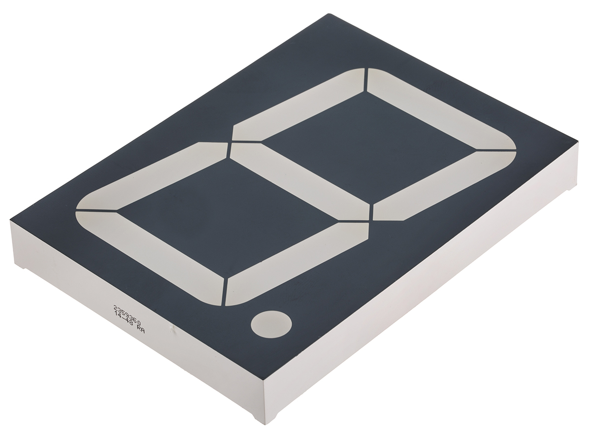 SA40-19EWA Kingbright 7-Segment LED Display, CA Red 23 mcd RH DP 101mm