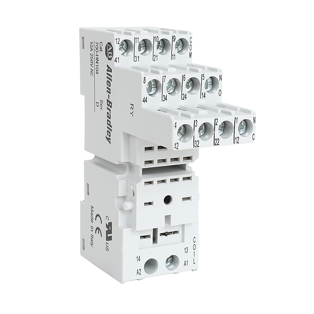 Allen Bradley 700-HN 14 Pin 300V DIN Rail, Panel Mount Relay Socket, for use with 700-HC Relay