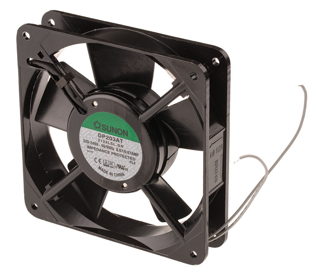 Sunon DP Series Axial Fan, 230 V ac, AC Operation, 78.2m³/h, 13W, 70mA Max, 120 x 120 x 25mm