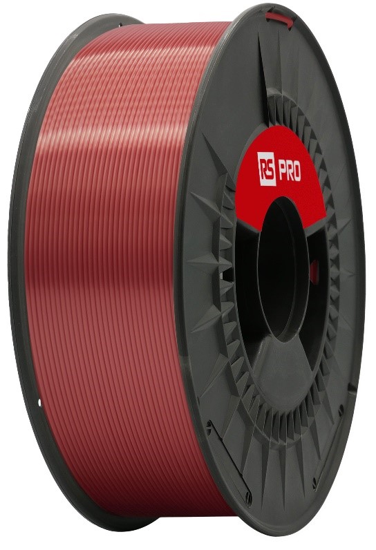 RS PRO 2.85mm Scarlet PLA 3D Printer Filament, 1kg