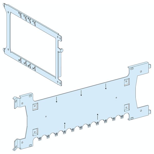 Schneider Electric PrismaSeT P Series Sheet Steel Mounting Plate for Use with PrismaSeT PrismaSeT P Cubicle, 603 x 202