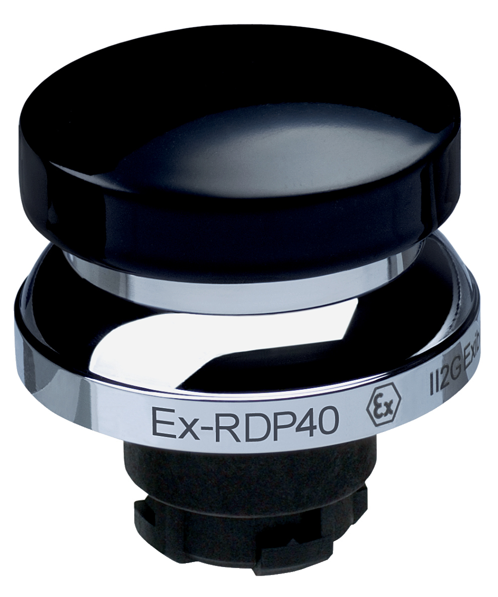 Schmersal EX-RDP Series Black Momentary Push Button Head, 22.3mm Cutout, IECEx