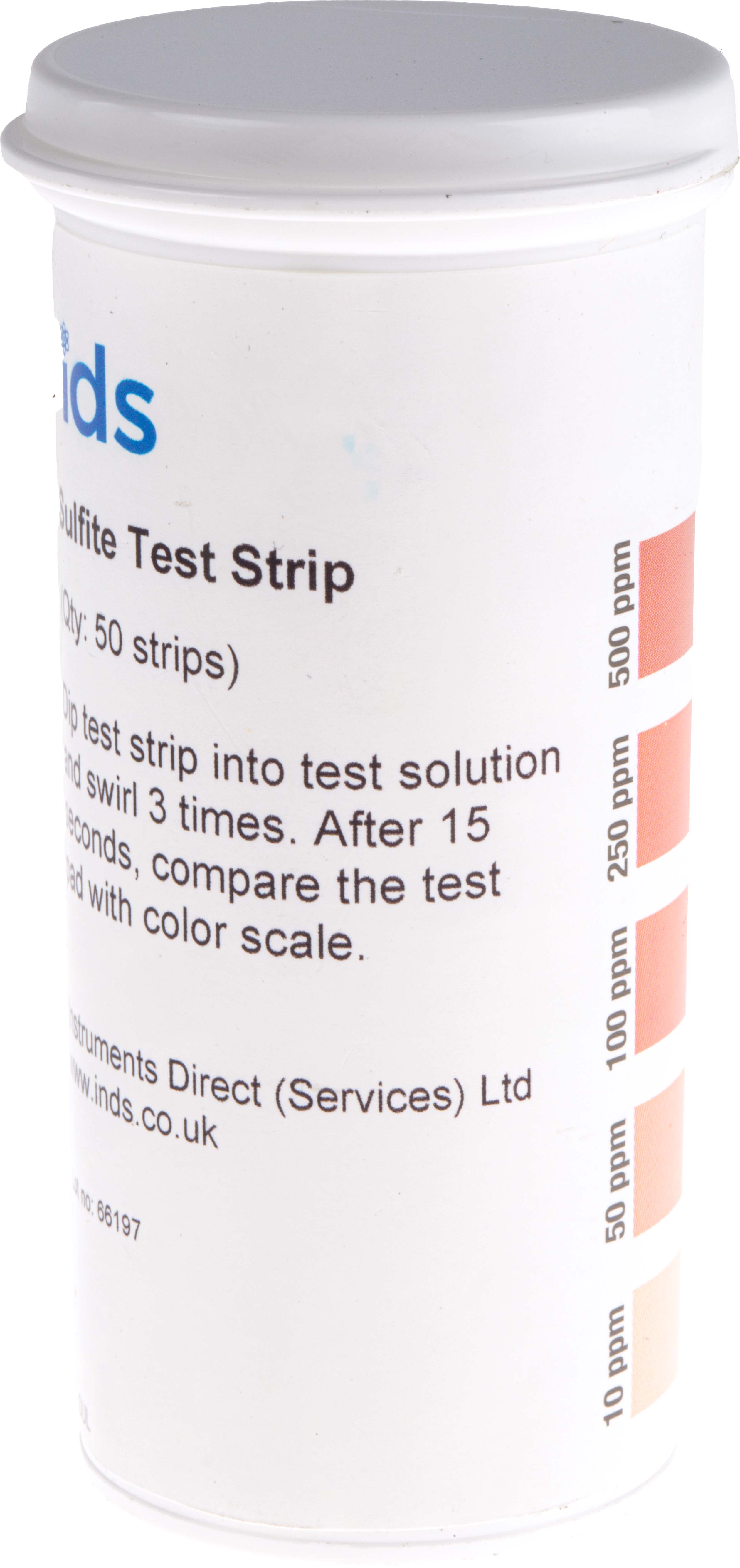 Instruments Direct Single Parameter(s) Sulphite Test Strips, max. measurement 500ppm - 50 strips