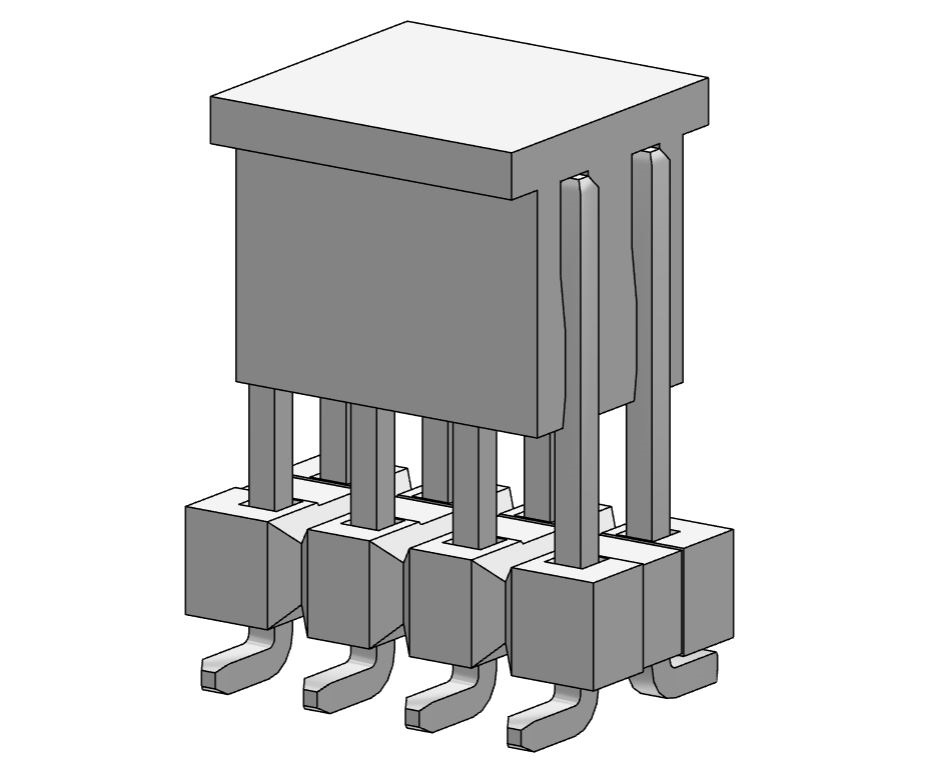 Molex C-Grid Series Vertical Surface Pin Header, 8 Contact(s), 2.54 mm Pitch, 2 Row, Unshrouded