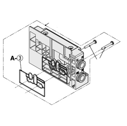 SMC SY50M End Plate, SY50M-3-1AS-C10-NA