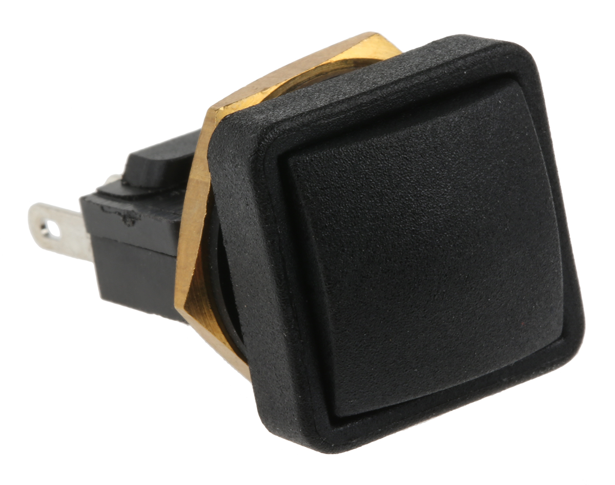 ITW Switches 49-59 Series Push Button Switch, Momentary, Panel Mount, 16mm Cutout, SPDT, 250V ac, IP67