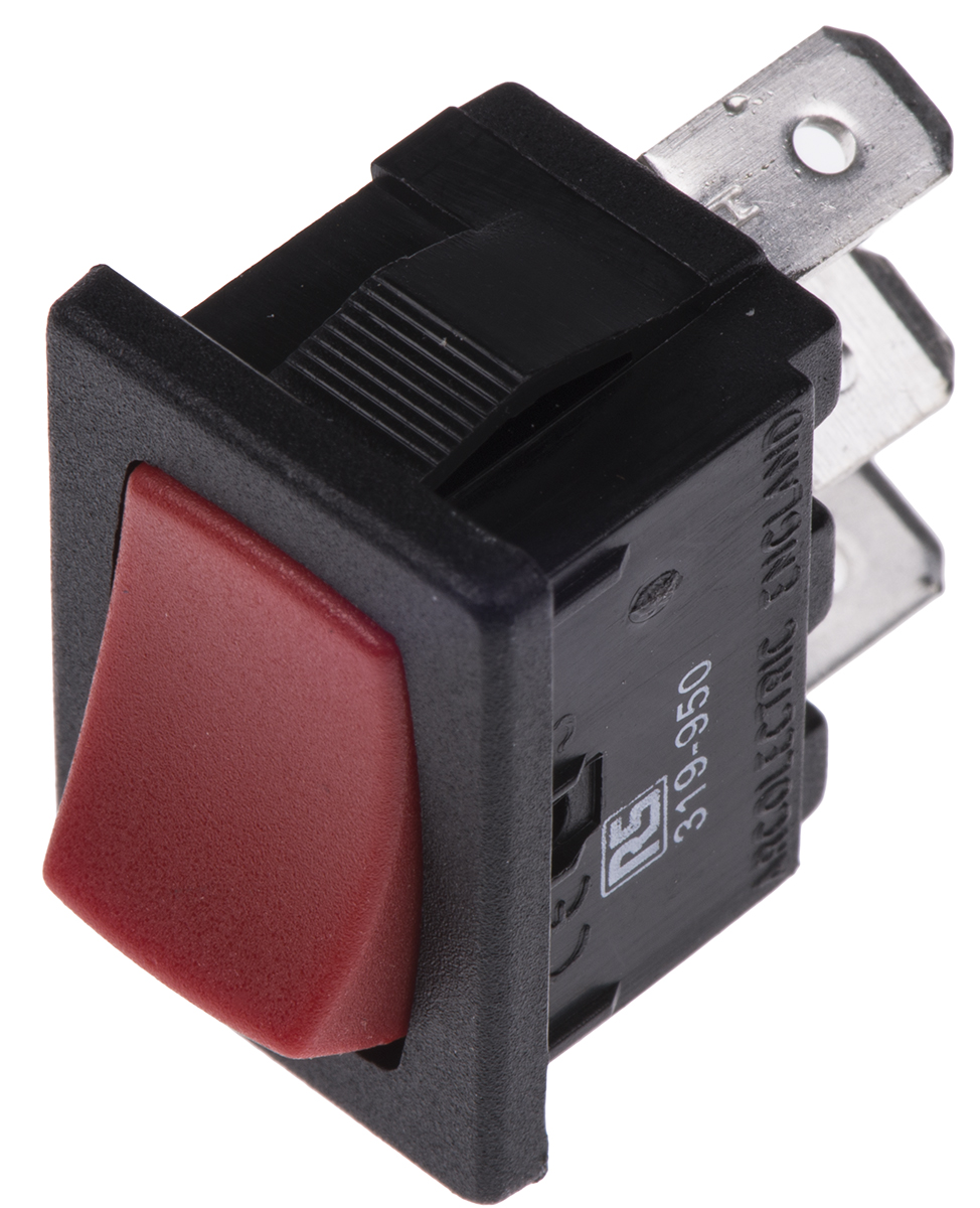 Arcolectric (Bulgin) Ltd SPDT, On-On Rocker Switch Panel Mount