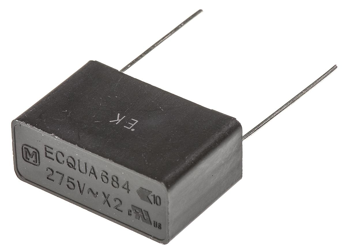 Panasonic ECQUA Polypropylene Film Capacitor, 275V ac, ±10%, 680nF, Through Hole