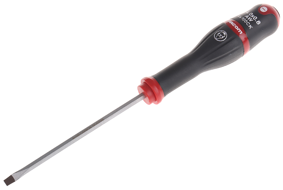 Facom Slotted  Screwdriver, 4 mm Tip, 100 mm Blade