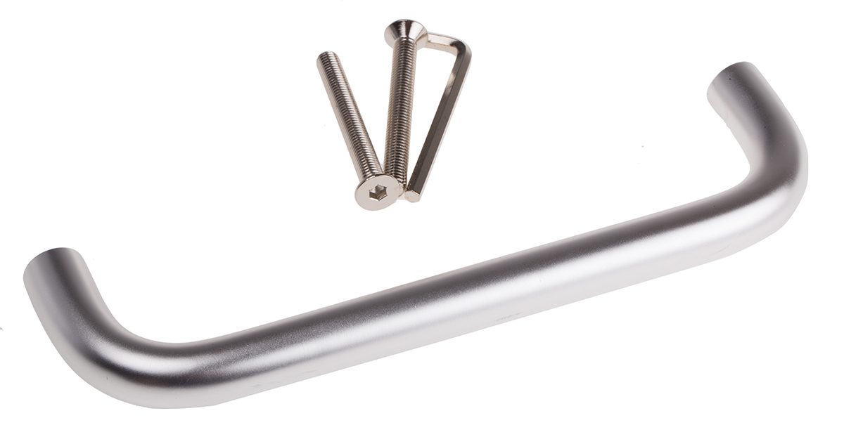 RS PRO Silver Aluminium Handle, 225mm Length