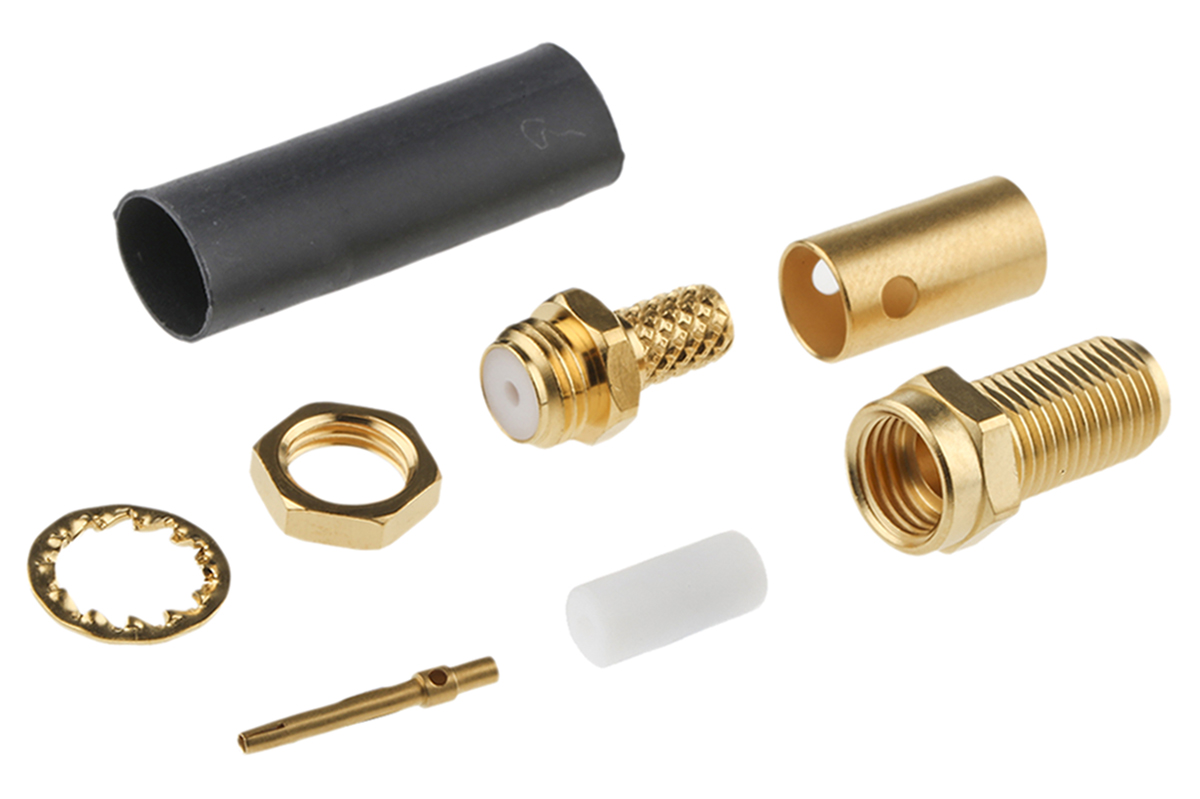 Radiall, Jack Cable Mount SMA Connector, 50Ω, Crimp Termination, Straight Body