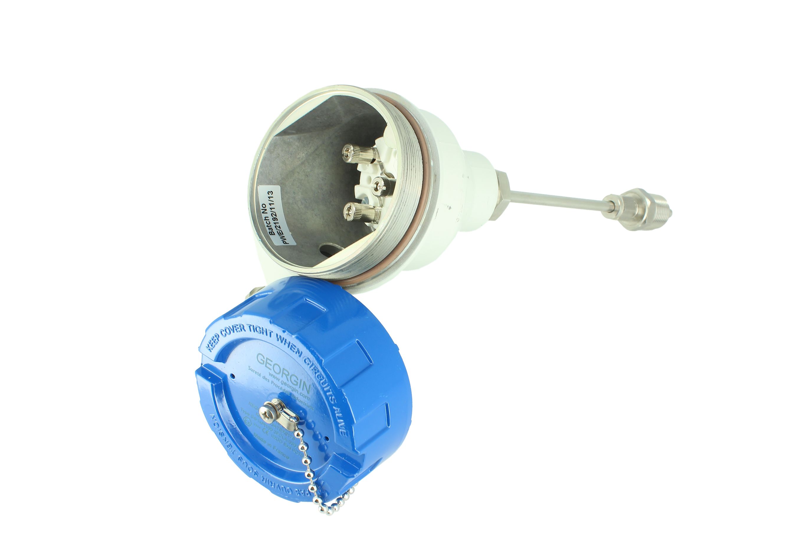 GEORGIN Thermocouple 150mm Length, 6mm Diameter, -200°C → +600°C