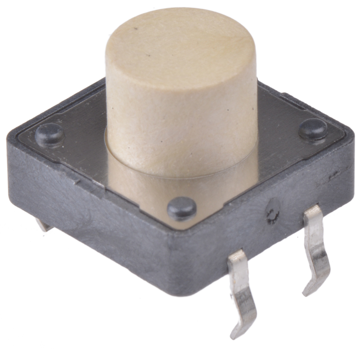 Wurth Elektronik White Button Tactile Switch, SPST 50 mA @ 12 V dc 5mm Through Hole