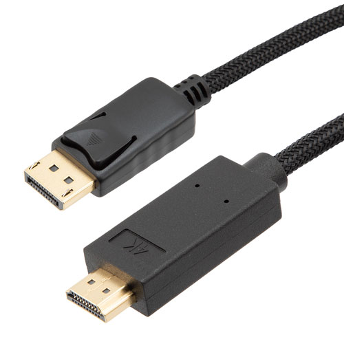 L-Com Male DisplayPort to Male HDMI, PVC  Cable, 3m