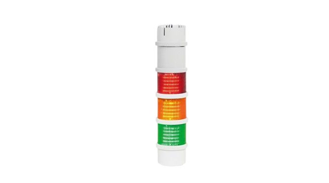 RND RND 430 Series Red/Green/Orange Electronic Sounder Signal Tower, 3 Lights, 24 V, Surface Mount