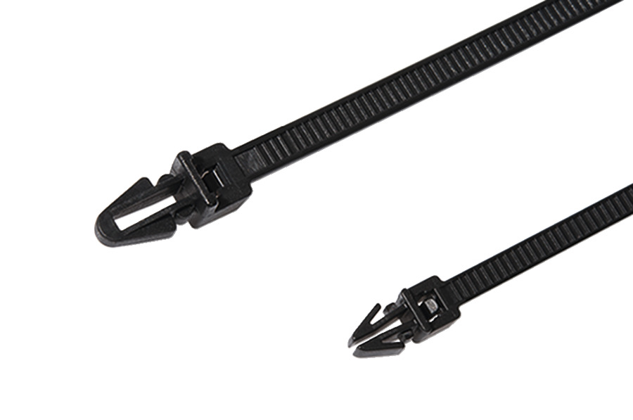 HellermannTyton Cable Tie, Releasable, 158mm x 3.6 mm, Black PA 6.6 Heatstabilised, Pk-500