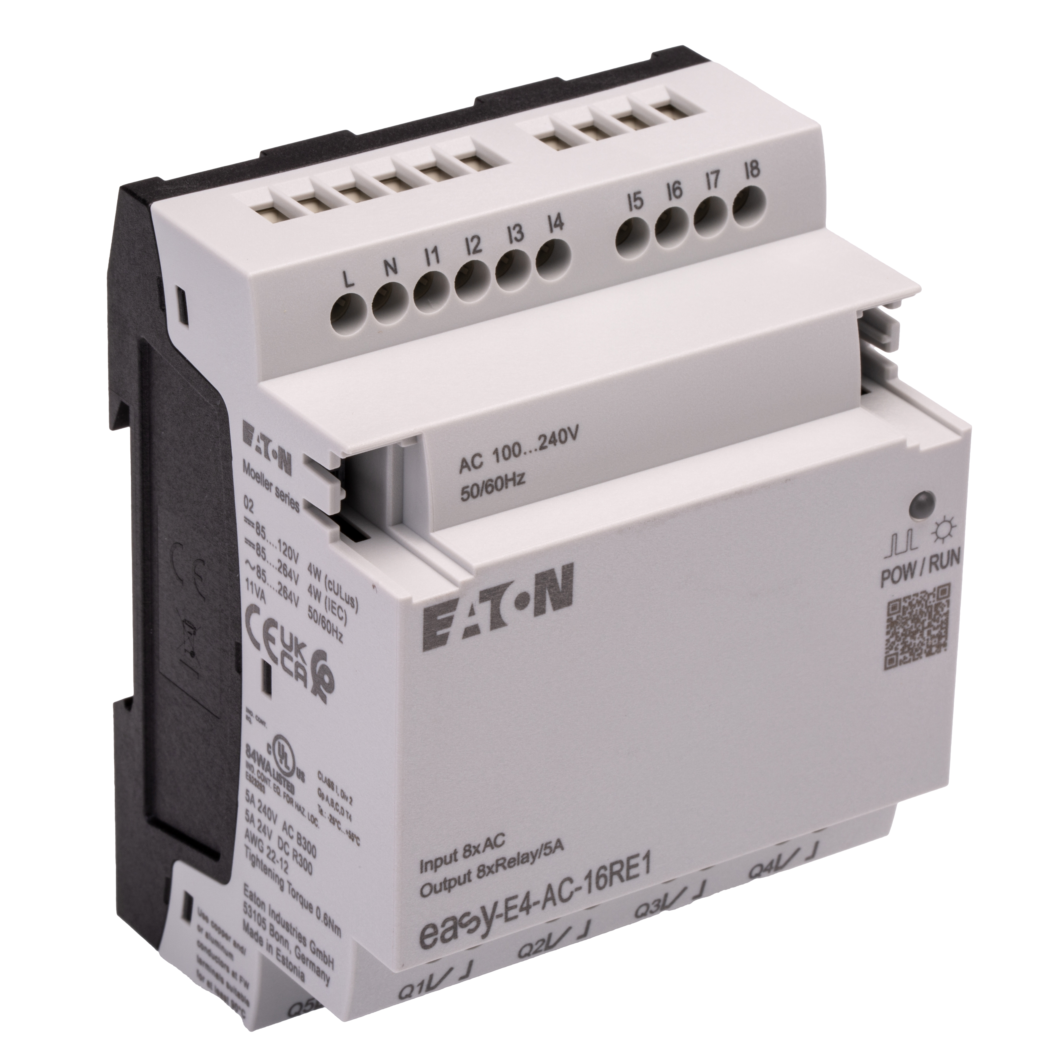 Eaton EasyE4 Series Module, 100 → 240 V ac/dc Supply, Digital, Relay Output, 8-Input, Digital Input