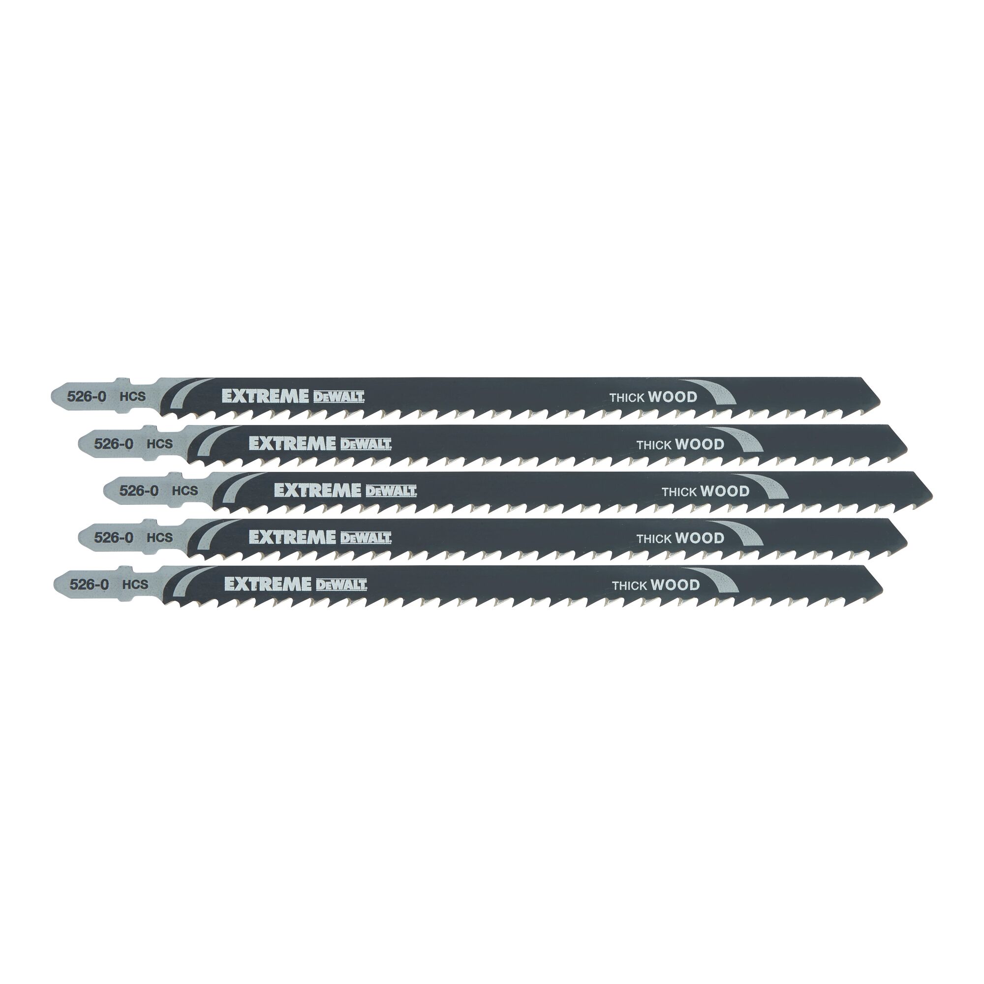 DeWALT Wood 155mm Cutting Length Jigsaw Blade, Pack of 5
