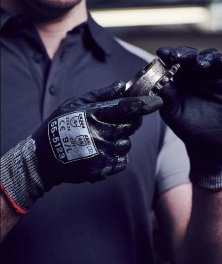 Tilsatec 55-5123 Black, Grey High Performance Polyethylene, Polyamide, Polyethylene Terephthalate, Spandex, Steel Glove,