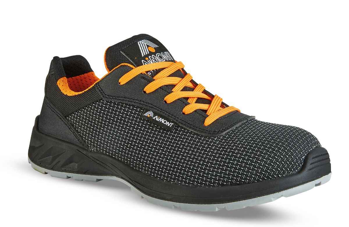 AIMONT HAVOC DM20184 Unisex Black, Orange Composite Toe Capped Safety Trainers, UK 4, EU 37