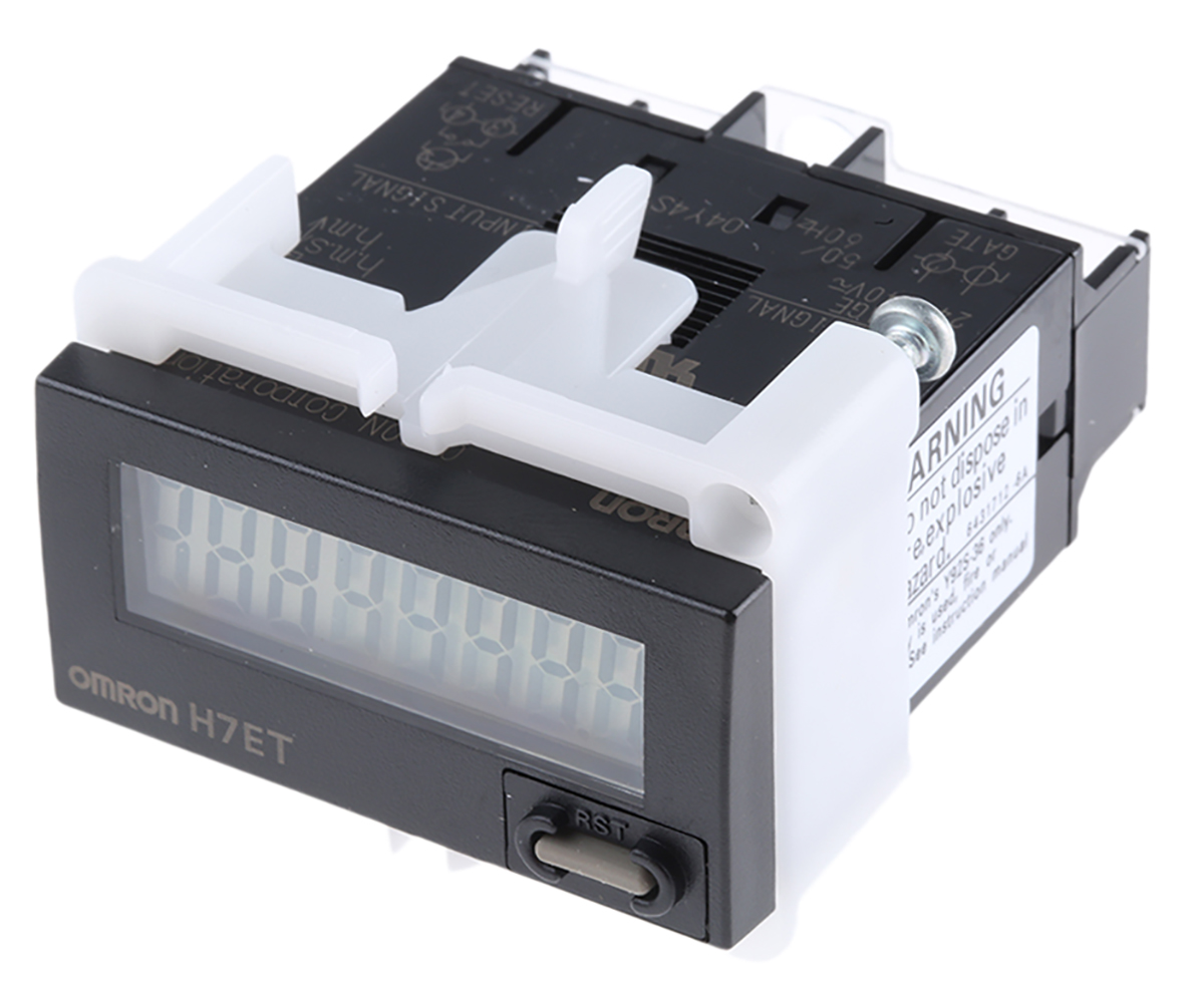 Omron H7E Timer, 7 Digit LCD, 24 → 240 V ac/dc
