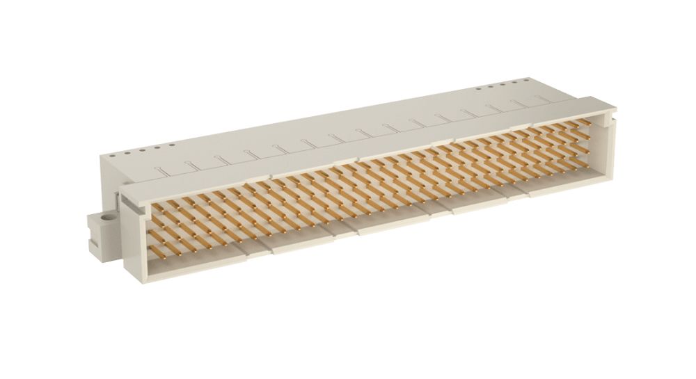 ERNI ERNIPRESS 128 Way 2.54mm Pitch, Type CD Class C2, 4 Row, Right Angle DIN 41612 Connector, Plug