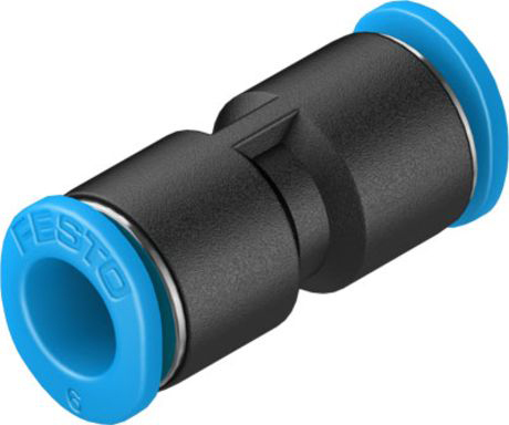 Festo QSM Series Straight Tube-to-Tube Adaptor, Push In 6 mm to Push In 6 mm, Tube-to-Tube Connection Style, 130759