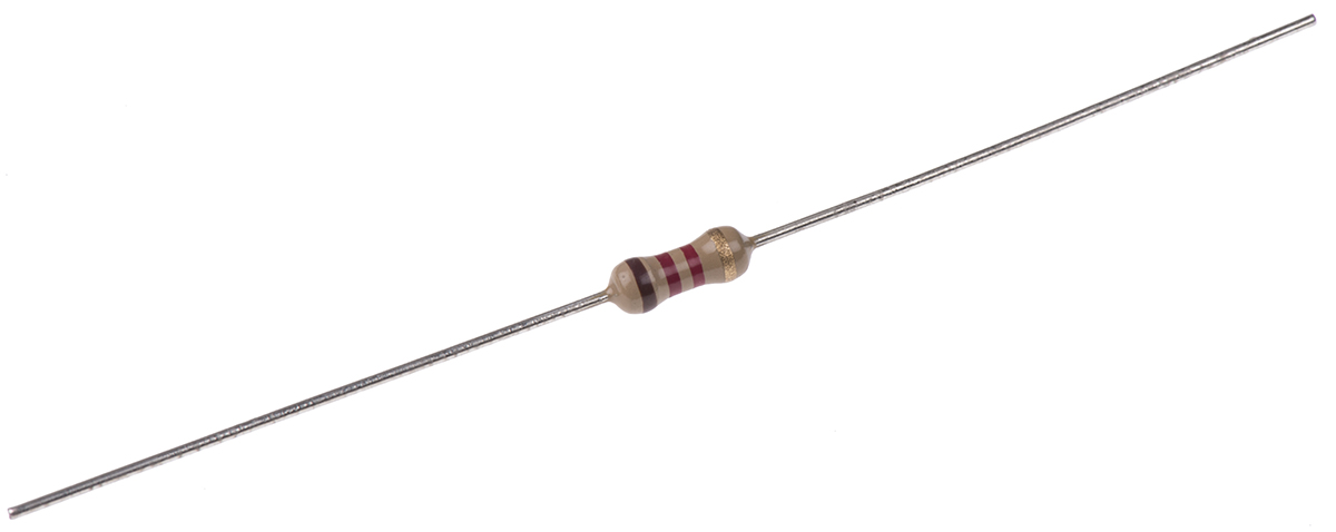 TE Connectivity 1.2kΩ Carbon Film Resistor 0.33W ±5% CFR25J1K2