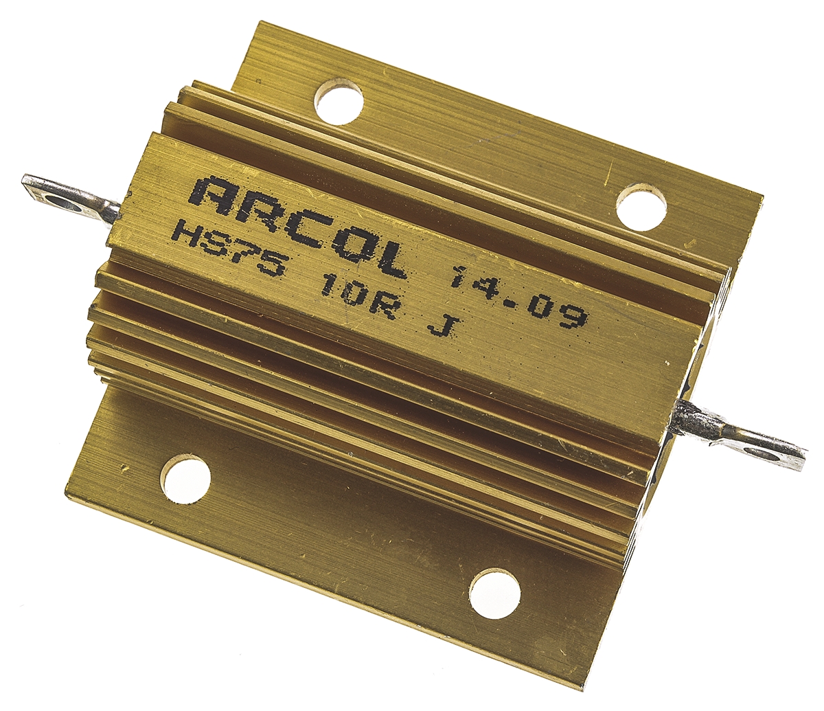 Arcol, 10Ω 75W Wire Wound Chassis Mount Resistor HS75 10R J ±5%