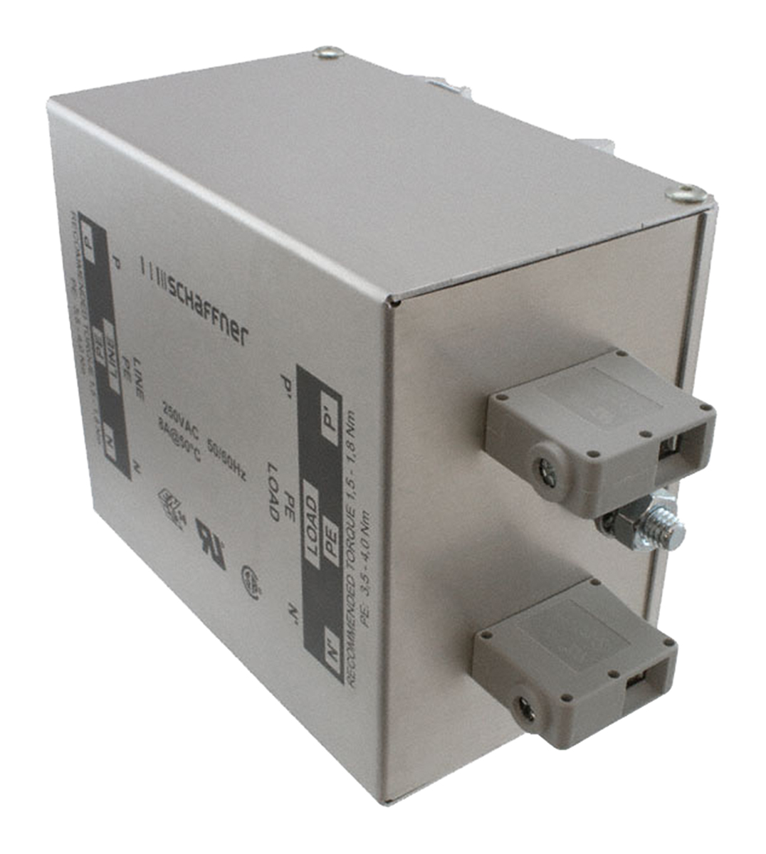 Schaffner, FN2410H 32A 520/300 V ac 400Hz, Chassis Mount EMC Filter, Terminal Block 2 Phase