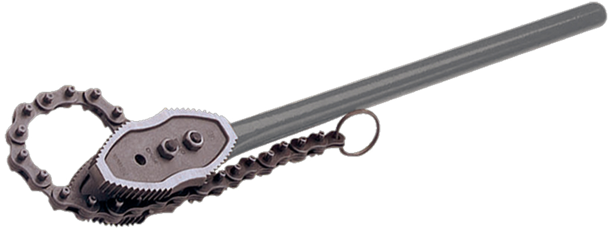Bahco Chain Wrench, 12000 mm Overall, 220mm Jaw Capacity, Metal Handle