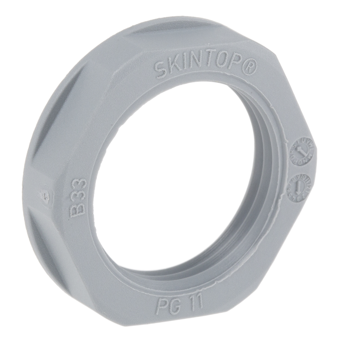 Lapp Grey Flame Retardant, Halogen Free Fibreglass PA Cable Gland Locknut, PG11 Thread, IP68