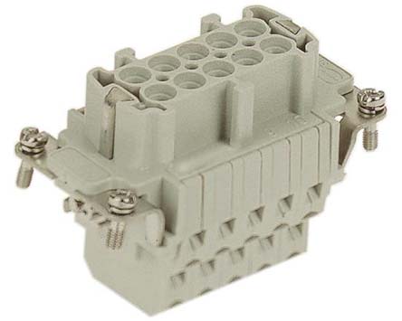 HARTING Heavy Duty Power Connector Insert, 16A, Female, Han ESS Series, 10 Contacts