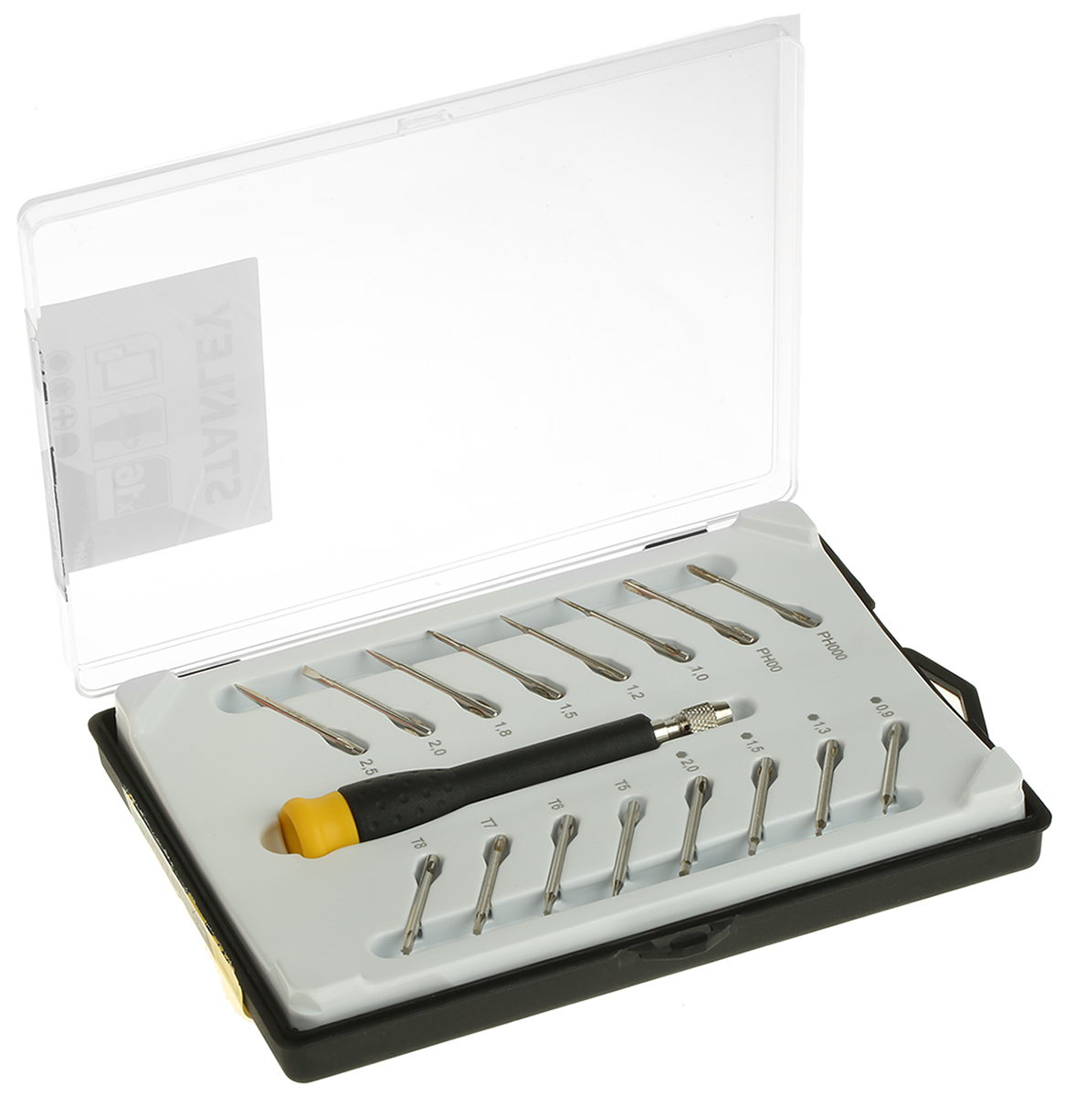 Stanley Hexagon; Phillips; Slotted; Torx Interchangeable Screwdriver Set, 16-Piece