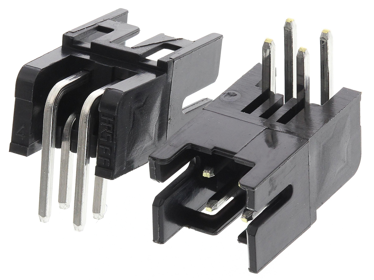 Hirose DF11 Series Right Angle Through Hole PCB Header, 4 Contact(s), 2 mm Pitch, 2 Row, Shrouded