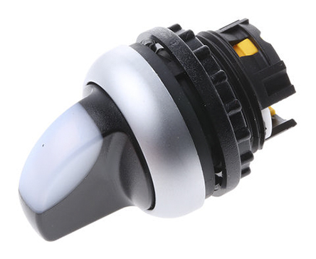 Eaton 2 Position Selector Switch Head, 22mm Cutout, Black Handle