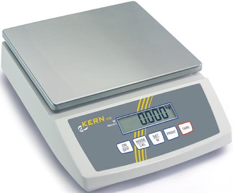 Kern FCB 12K1 Bench Weighing Scale, 12kg Weight Capacity, With RS Calibration