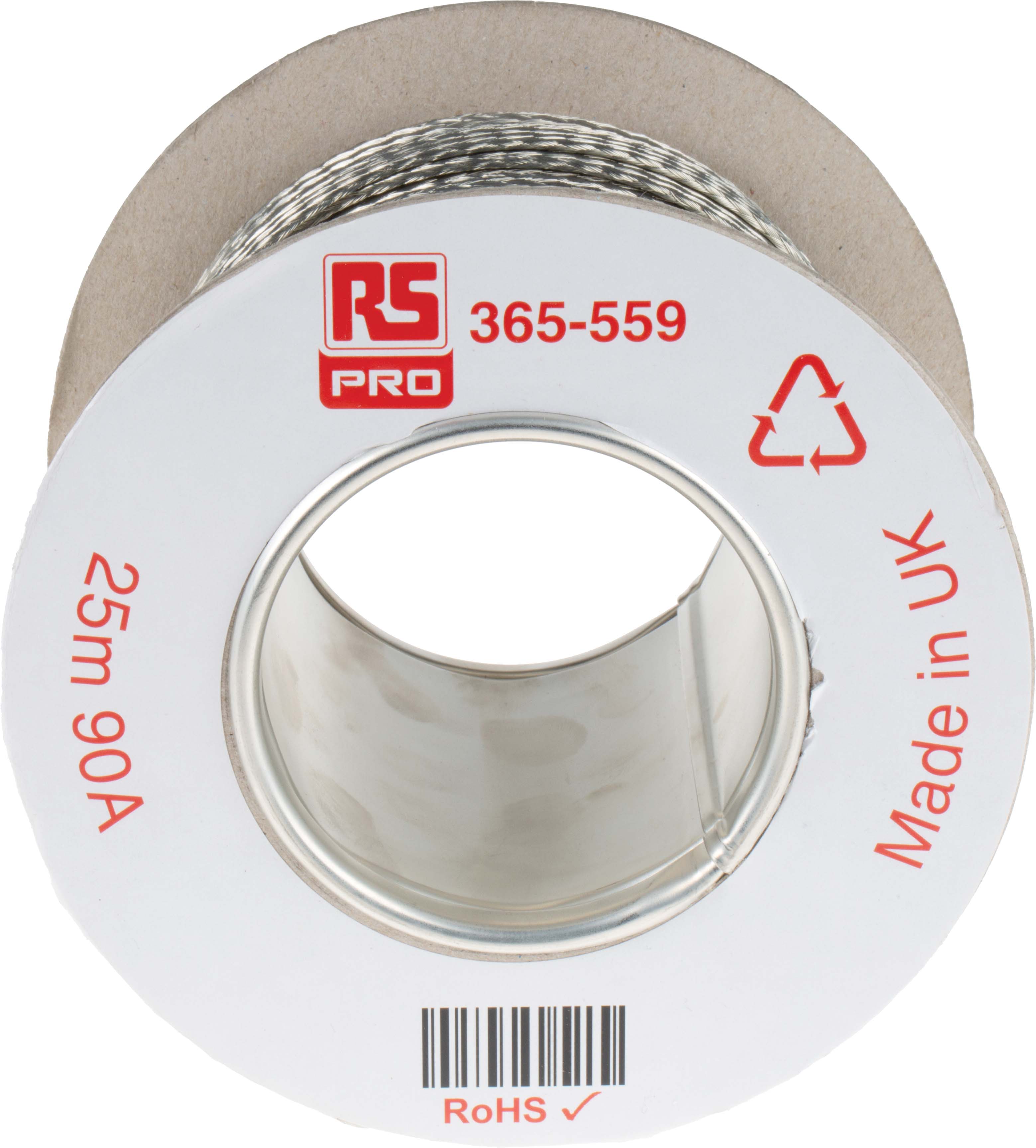 RS PRO Braided Wire, 24 x 12 x 0.20 mm, 25m, 90 A, BS4109
