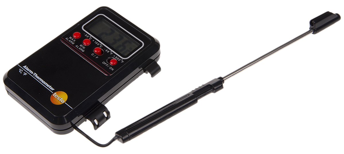 Testo Mini Alarm Probe Digital Thermometer, Penetration Probe, 1 Input(s), ±1 °C Accuracy