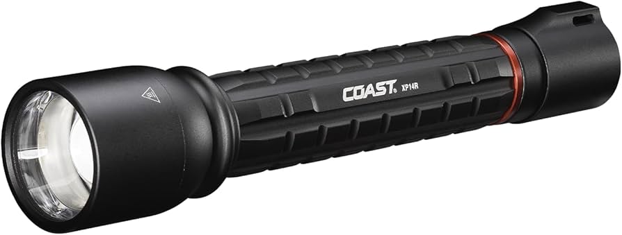 Coast LED Torch Black - Rechargeable 4500 lm, 220 mm