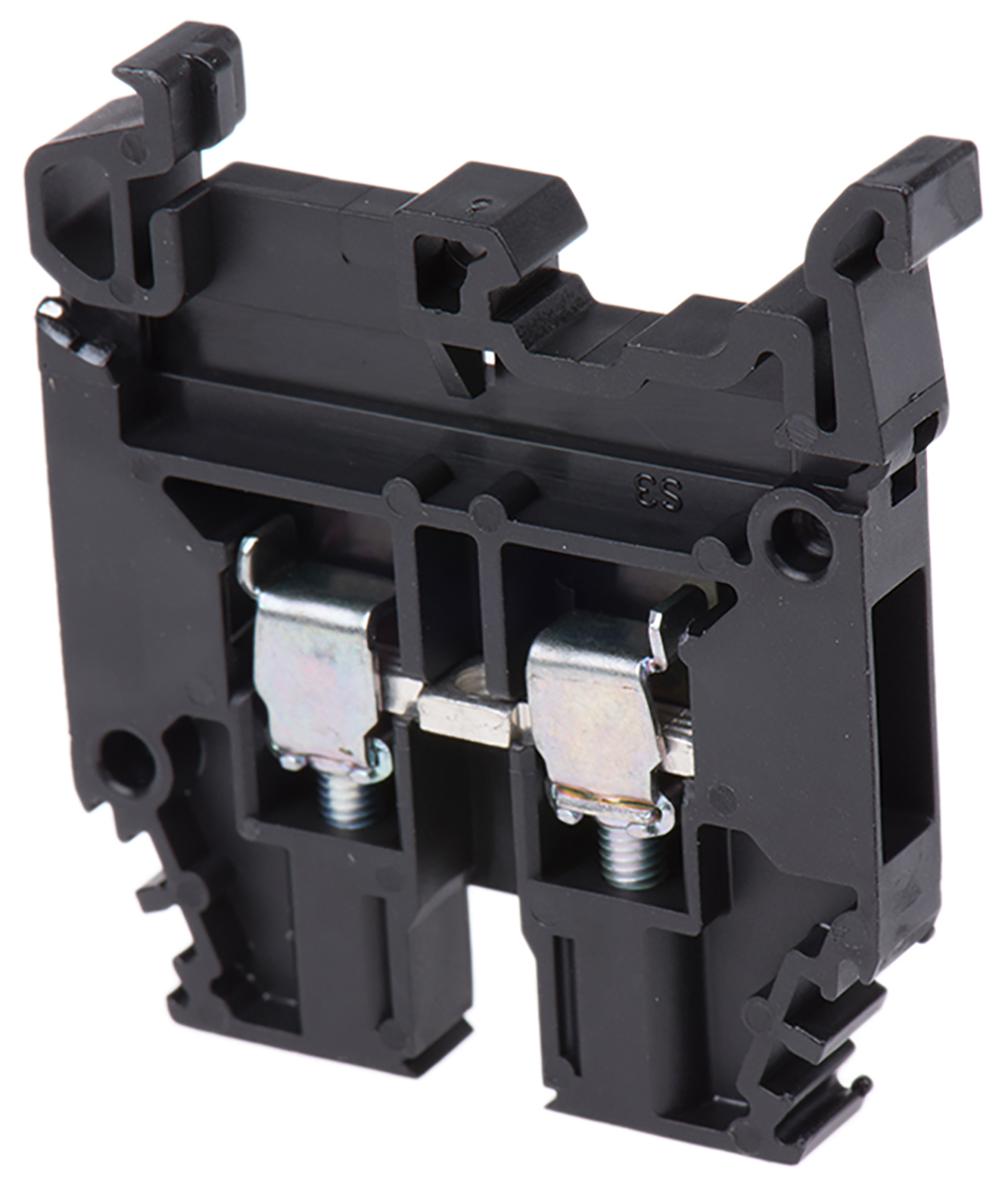 Entrelec 1SNA105031R1400 SNA Series Black, 4mm², Single-Level, Screw Termination