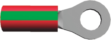 TE Connectivity, PIDG Insulated Ring Terminal, M4 Stud Size, 0.26mm² to 1.65mm² Wire Size, Red