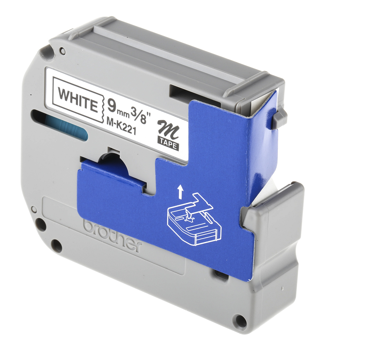 Brother Black on White Label Printer Tape, 8 m Length, 9 mm Width