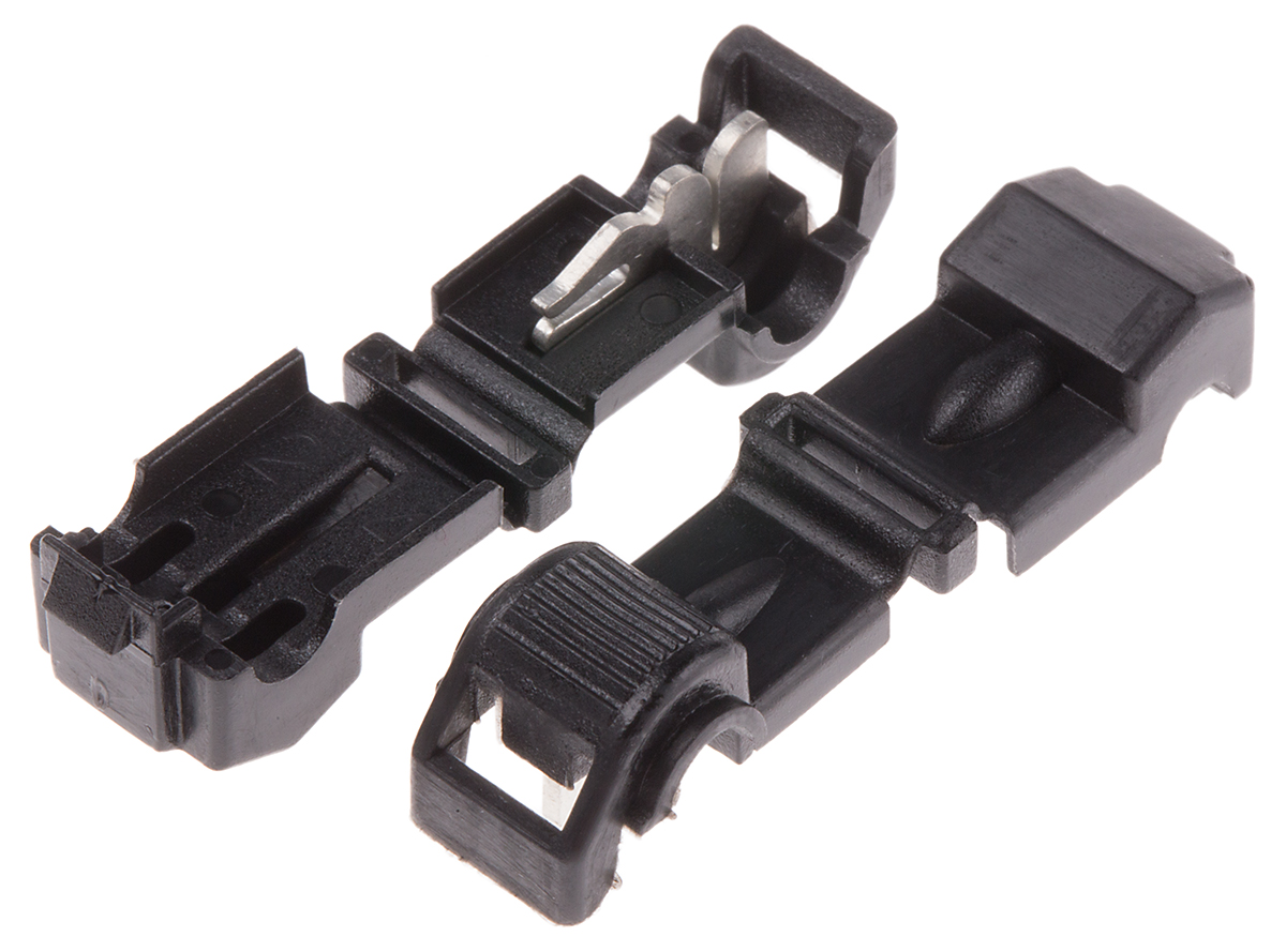 RS PRO Tap Splice Connector, Black, Insulated 26 → 24